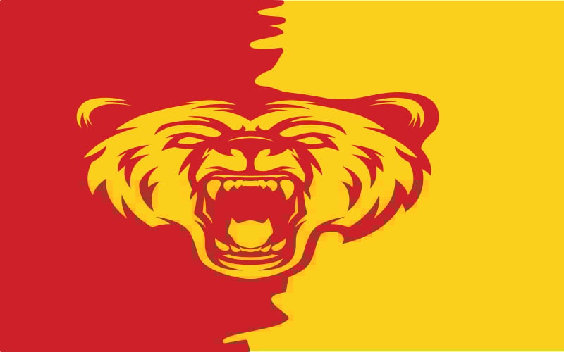 bear head vector logo template mascot original