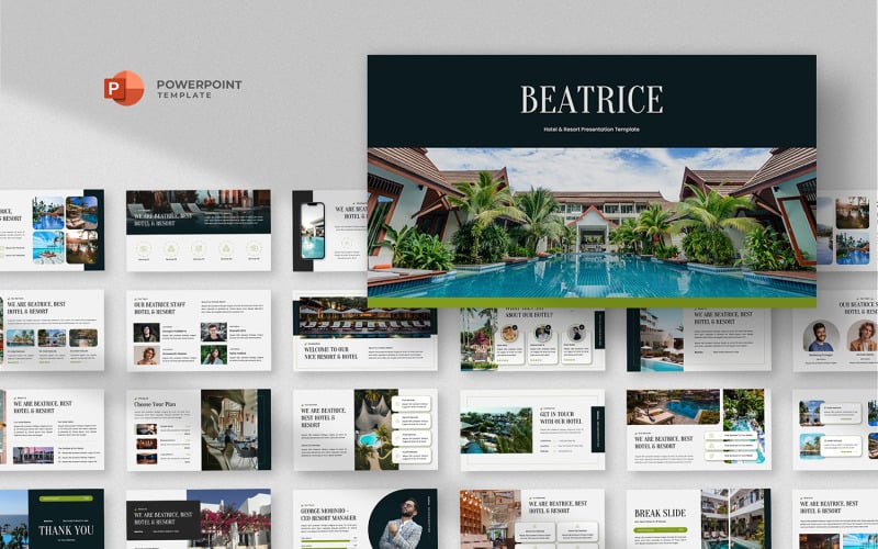 beatrice hotel amp resort powerpoint template original