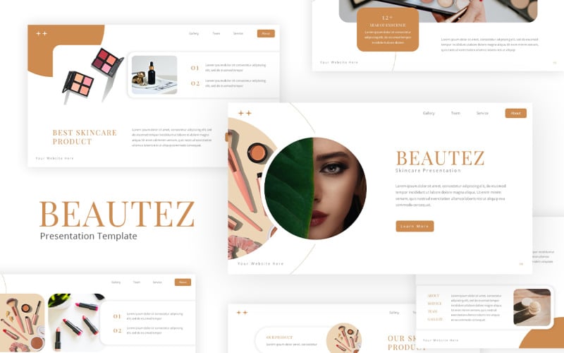 beautez skincare powerpoint template original