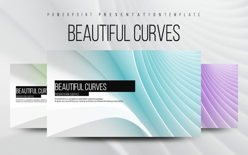 beautiful curves powerpoint template original