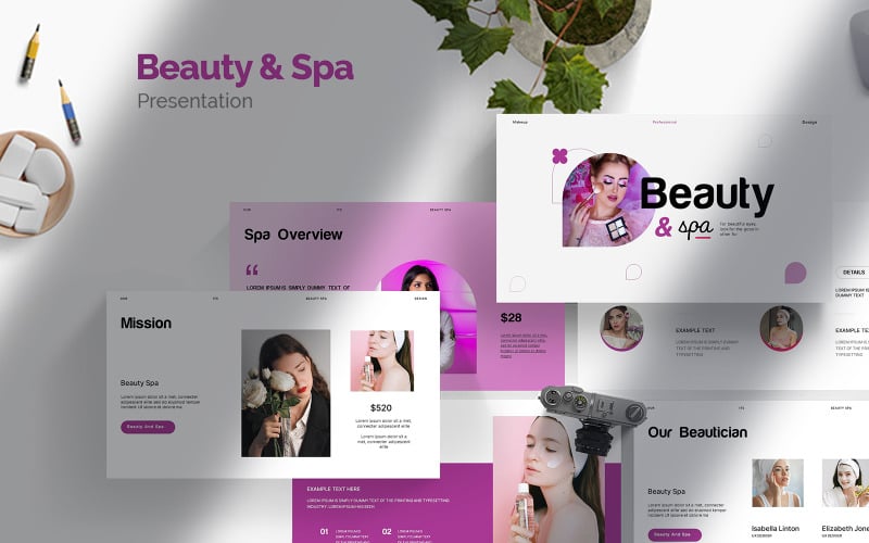 beauty amp spa presentation template layout original