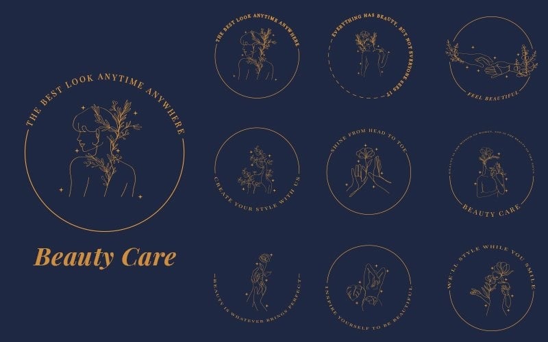 beauty care logo for cosmetic store original