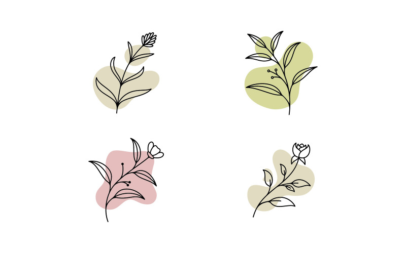 beauty florist vector icon design template v original