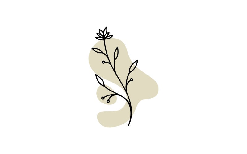 beauty florist vector icon design template v original