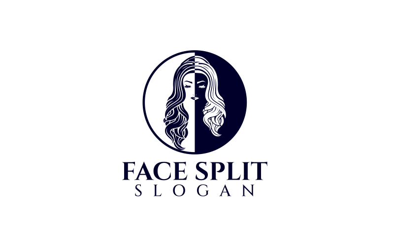 beauty girl face custom design logo original
