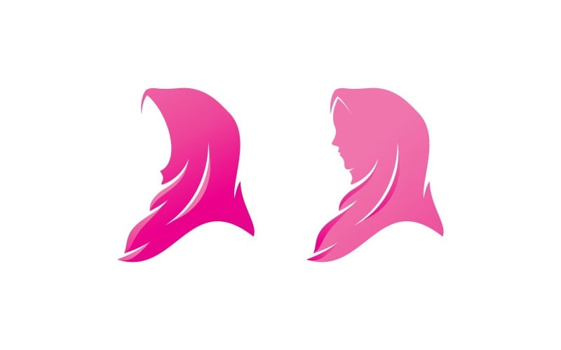 beauty hijab store logo design vector v original