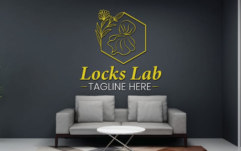 beauty locks lab logo template for memorable branding original