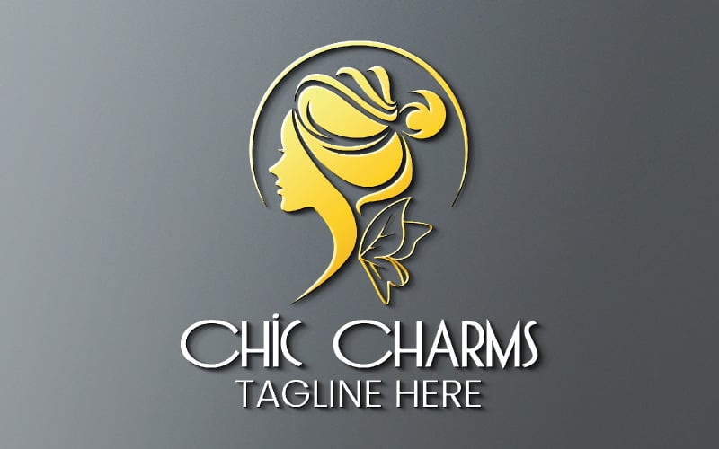beauty logo template elegance redefined for beauty brands original