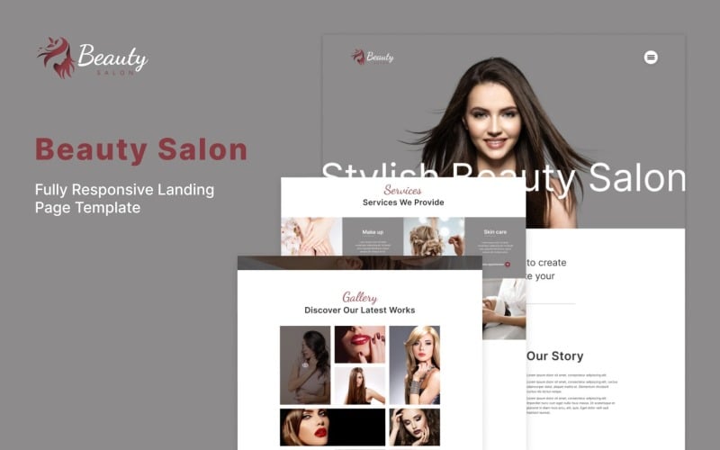beauty salon landing page template original