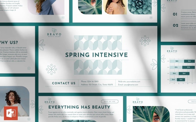 beauty salon presentation powerpoint template original