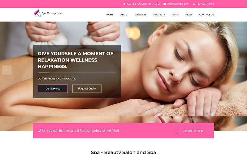 beauty spa massage salon html template original