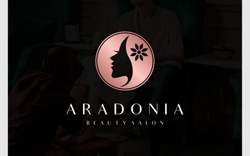 beauty woman salon elegant logo original