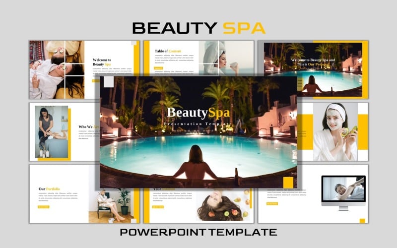 beautyspa creative business powerpoint template original