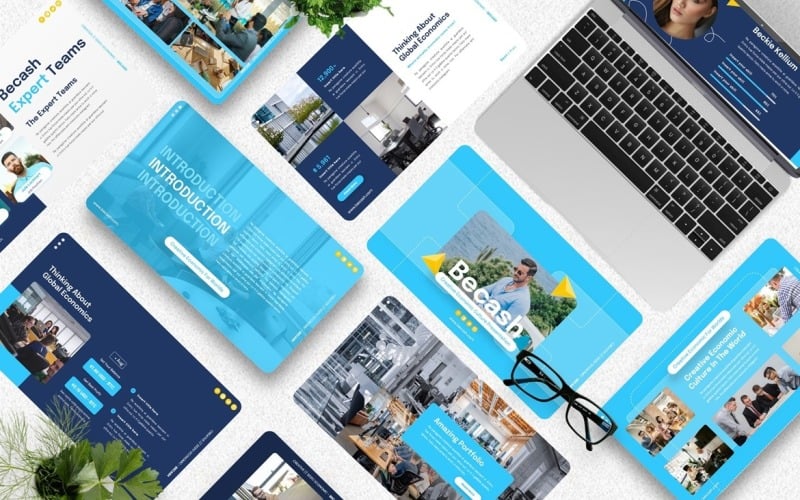 becash creative economic culture powerpoint template original
