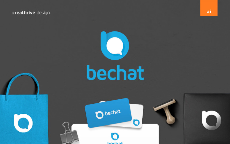 bechat simple logo template original