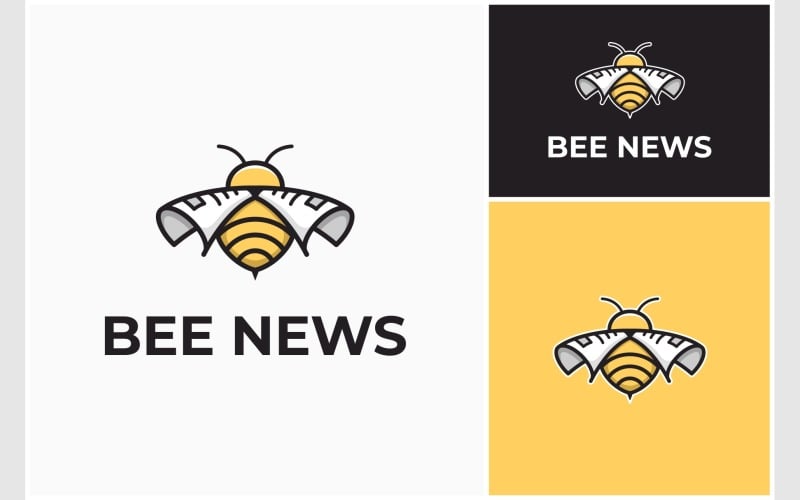 bee honey news paper logo original