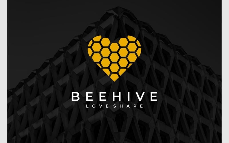 beehive honeycomb love logo original