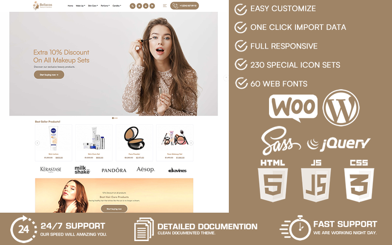 bellacos beauty amp cosmetics woocommerce wordpress theme original