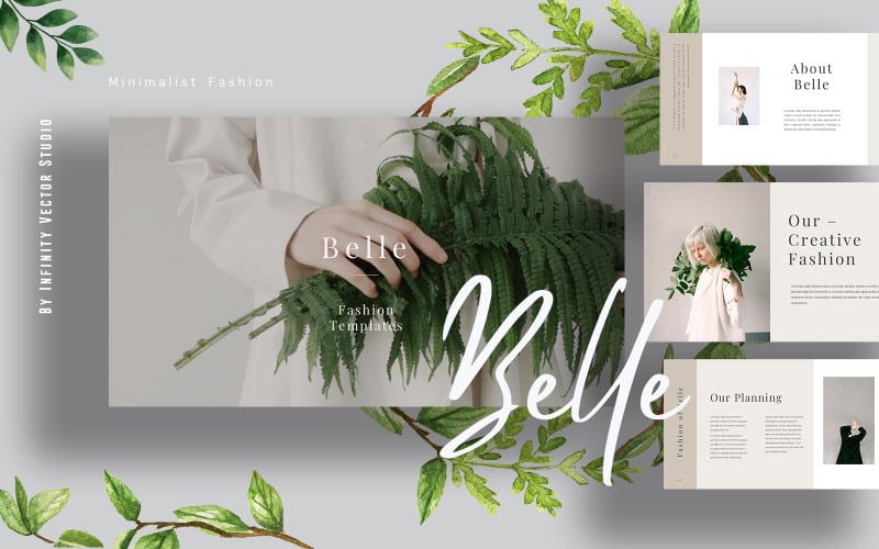 belle minimal powerpoint template original
