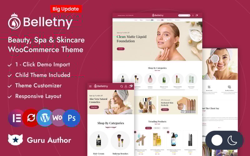 belletny beauty cosmetics and skincare store elementor woocommerce responsive theme original