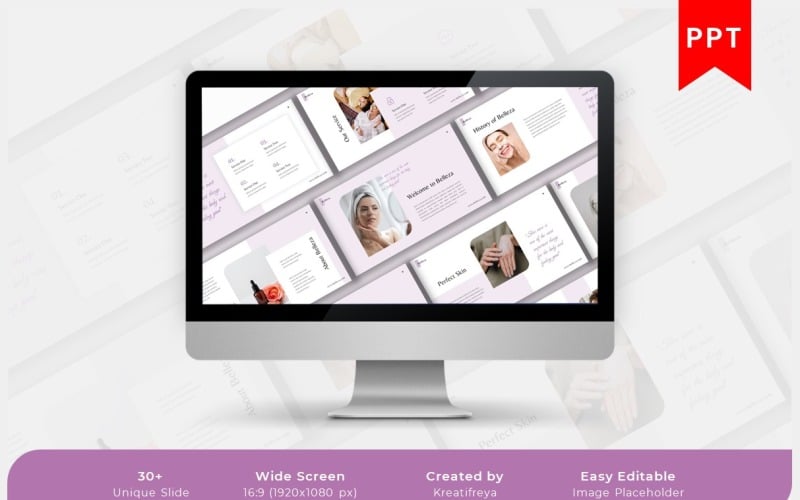 belleza beauty and skincare powerpoint template original