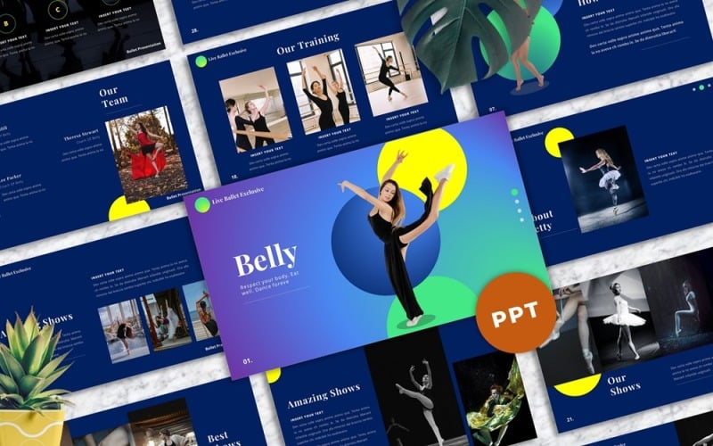 belly ballet powerpoint template original