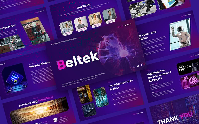 beltek ai tech presentation powerpoint template original