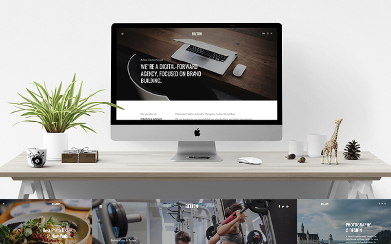 belton minimal black and white joomla template original
