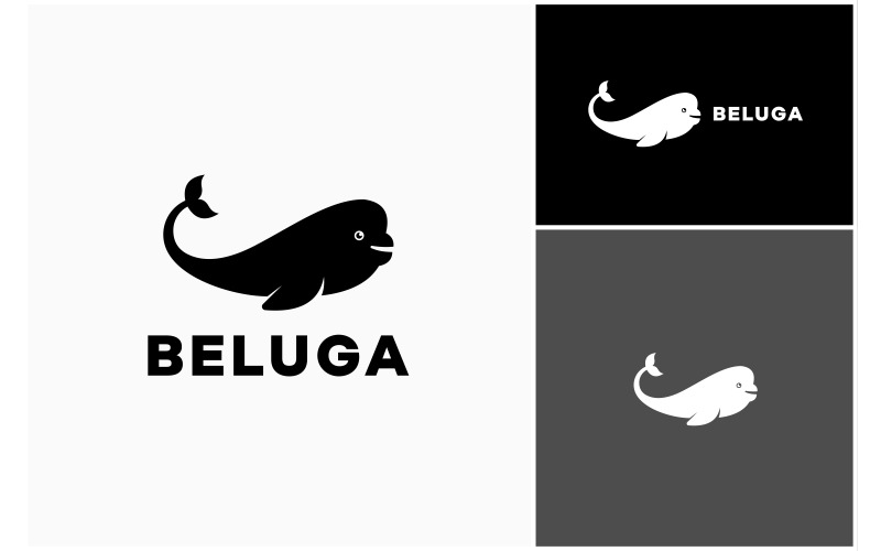 beluga whale silhouette logo original