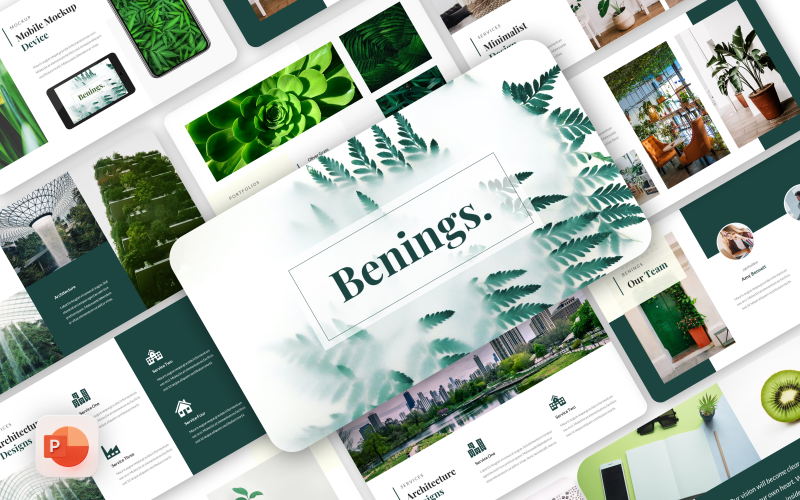 benings minimalist business powerpoint template original