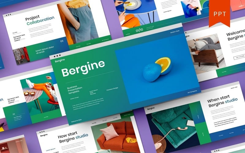 bergine business powerpoint template original