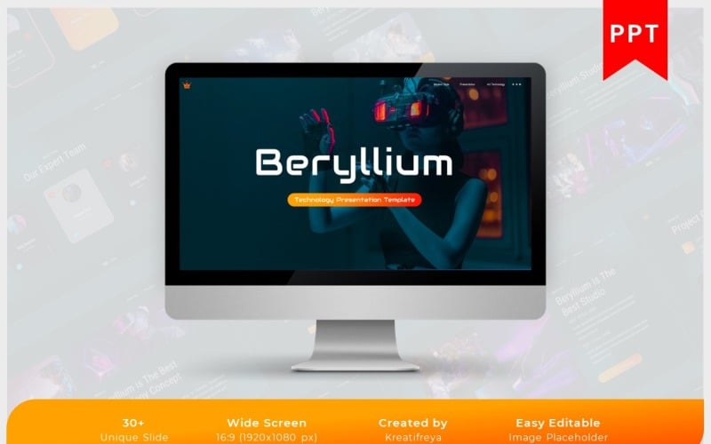 beryllium nft metaverse powerpoint template original