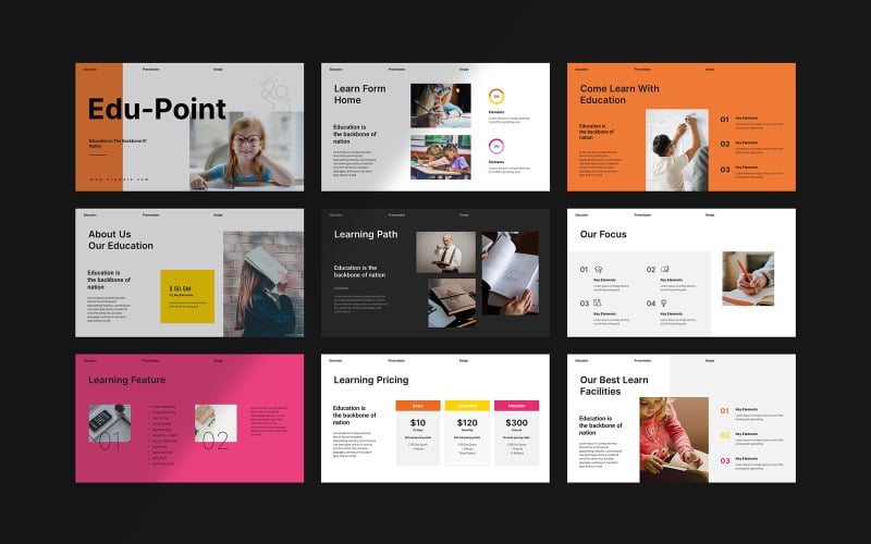best education presentation template original
