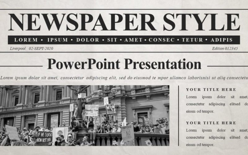 best newspaper powerpoint template original