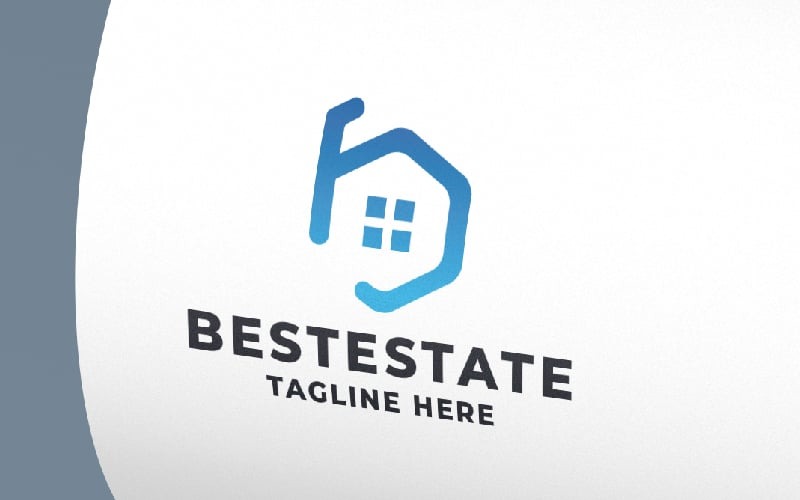best real estate letter b pro logo template original