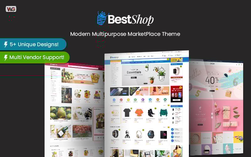 bestshop multi vendor marketplace woocommerce wordpress theme original