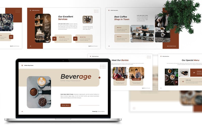 beverage coffee shop powerpoint template original