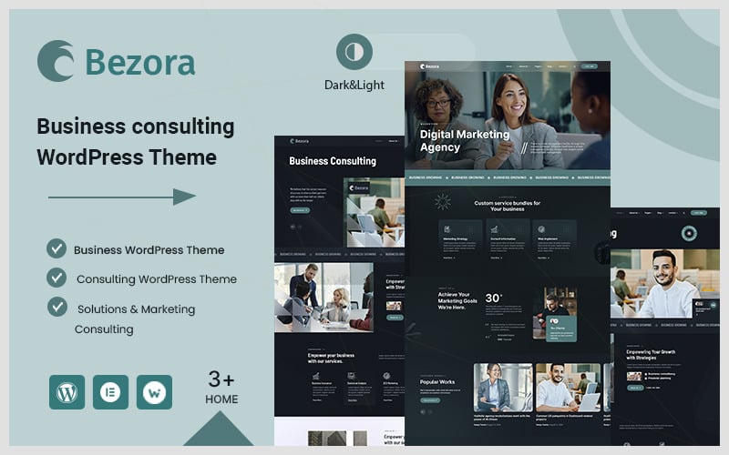 bezora business consulting amp digital marketing agency wordpress theme original