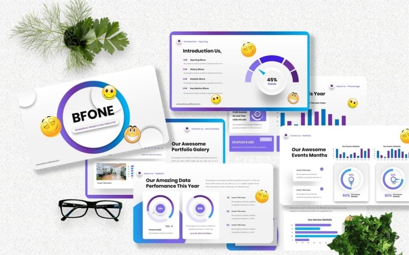 bfone neumorphic powerpoint template original