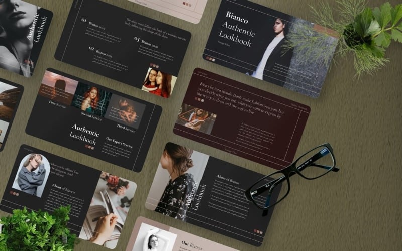 bianco aesthetic powerpoint template original