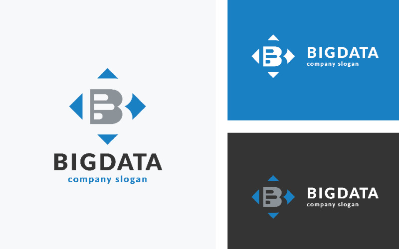 big data letter b logo template original