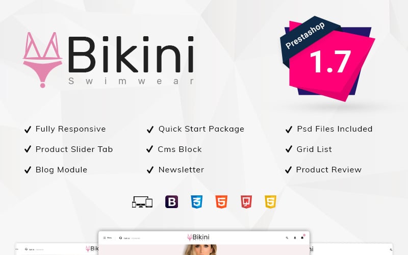 bikini swimwear store prestashop theme original