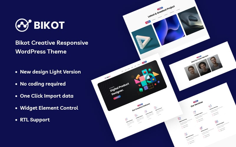 bikot creative responsive wordpress theme original