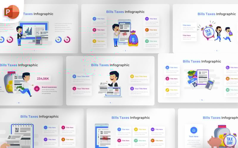 bill taxes powerpoint infographic template original