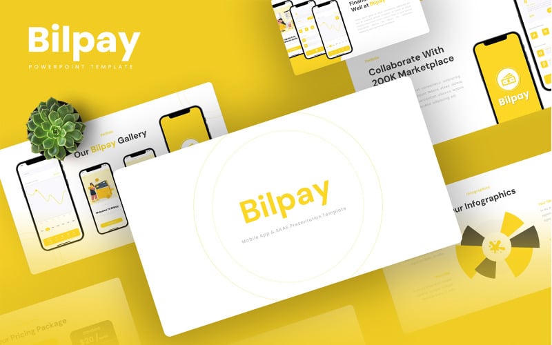 bilpay mobile app amp saas powerpoint template original
