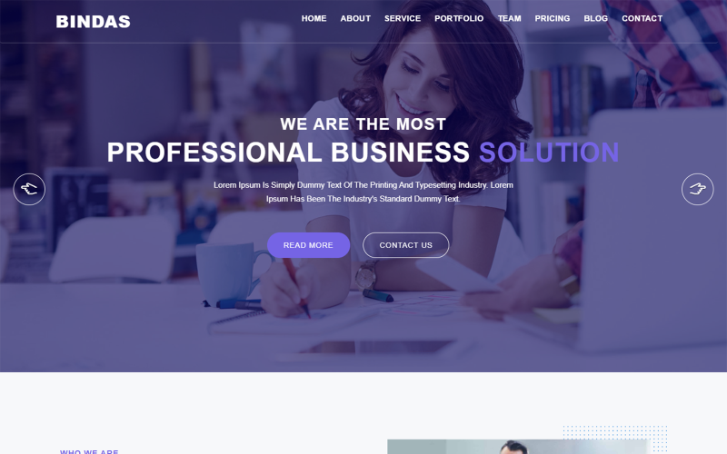 bindas consulting amp business landing page template original
