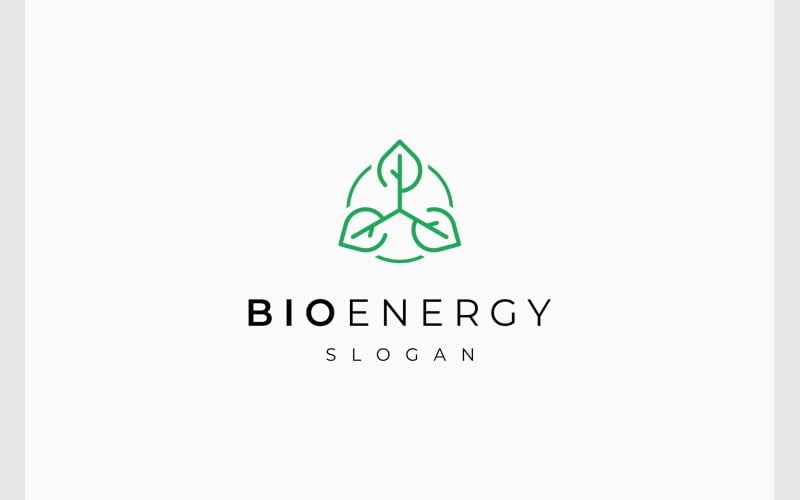 bio energy leaf turbine eco logo original