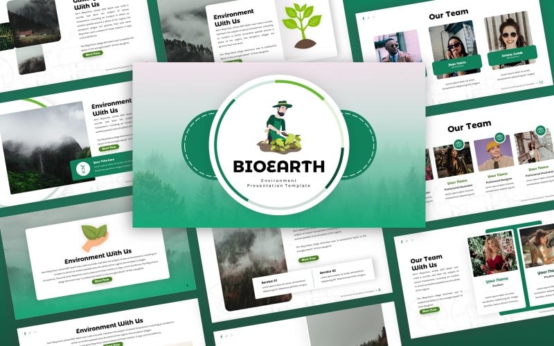 bioearth environment multipurpose powerpoint template original