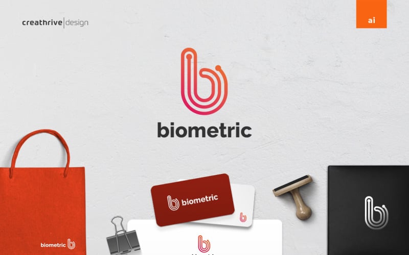 biometric security logo template original