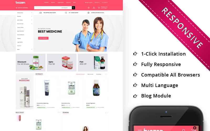 biozen the medical store responsive prestashop theme original